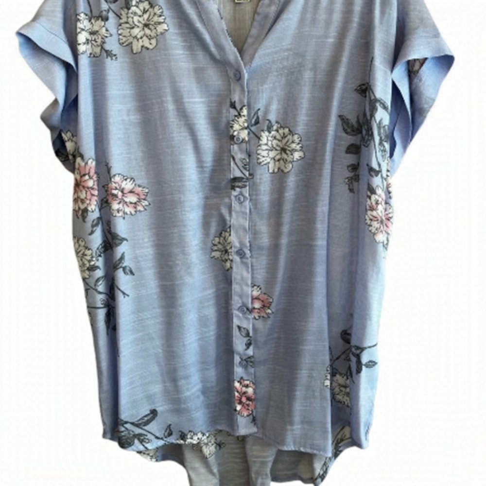 Urbanology High Neck Short Sleeve Blouse